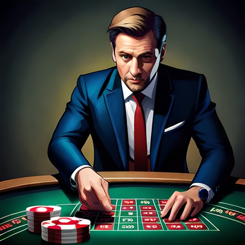 Un joueur de casino à une table, sans VPN